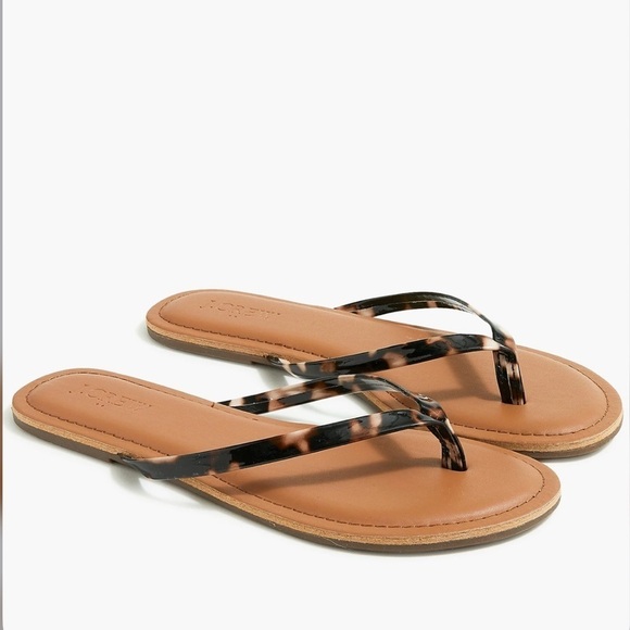 J crew easy summer flip flops tortoise shell - Picture 1 of 4